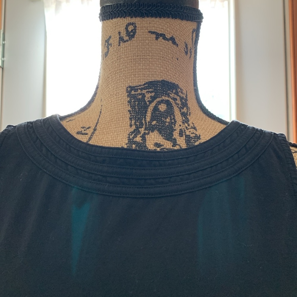 Talbots Petites size P. Pima Cotten. Black sleeveless top